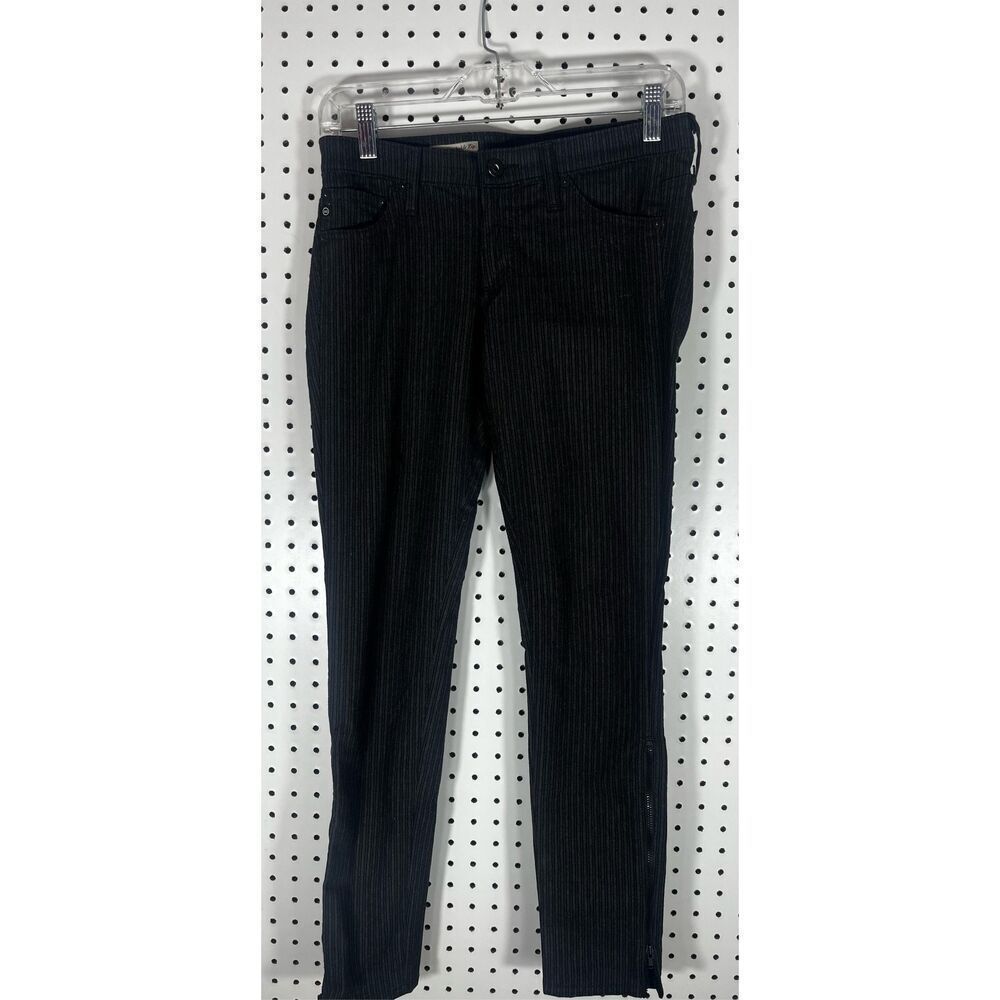 AG Adriano Goldschmied pinstriped the legging super skinny ankle zip size 26R
